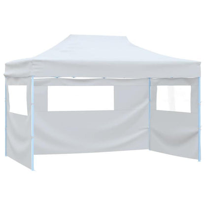 Partytent met 3 zijwanden inklapbaar 3x4m staal wit, Camping Shelter, Wedding Canopy, Compact Design, Foldable Tent, Lightweight Material, Sturdy Construction, Popup Canopy, Instant Shelter, Event Planners, Party Hosts