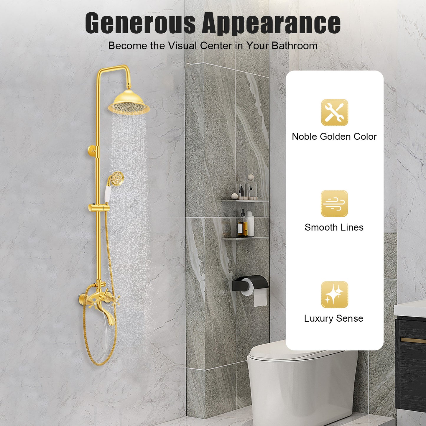 Durable Design with Adjustable Height, Easy to Install, And Features a Long Hose for Spraying