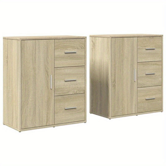 Dressoir – Ladekast – Opbergkast – Kast – Sideboard – Sonoma Eiken Bruin – 6 Lades & 2 Deuren – Compact Formaat 60x80x70 cm