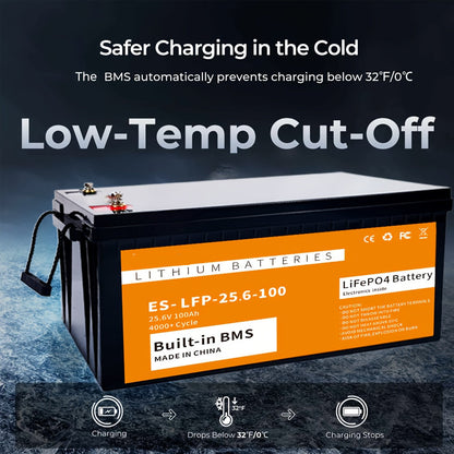 LiFePO4 Accu – 24V Accu – Camper Accu – Boot Accu – Zonnepaneel Accu – 100Ah Capaciteit – Ingebouwd BMS