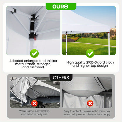 Buitenluifel – Partytent – Pop-up Tent – Tunneltent – Zonnescherm – 3x6 Meter – 4 Afneembare Zijwanden – Verstelbare Hoogtes