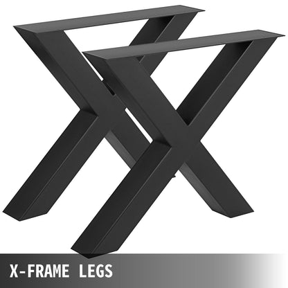 VEVOR Table Legs Metal Table Frame 720x760 mm 28.3 x 29.9 inches Stainless Steel Table Feet Black Easy Assembly Table Legs Metal Black