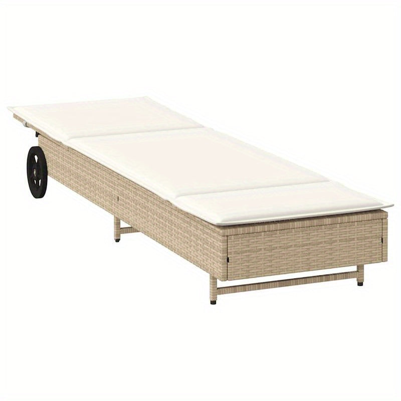Ligstoel – Ligbed – Relaxstoel – Buitenstoel – Ergonomisch Design – Gerecycled Houten Frame – Weerbestendig Vlechtwerk