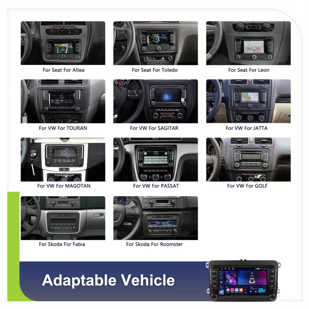 Autoradio – Autostereo – Double Din Radio – Multimedia Speler – 7 Inch HD Touchscreen – Android 15.0 Systeem – Draadloze CarPlay & Android Auto
