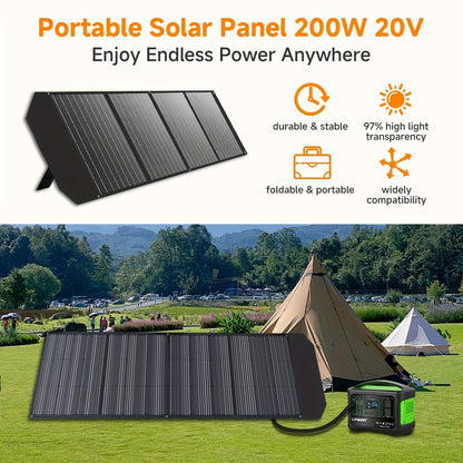 Portable Monocrystalline Silicon 120W/200W 36V Solar Panel By LVYUAN, Ultra-light And Foldable Solar Panel Kit With MC4 Connectors, Suitable For Power Stations, Efficient Solar Charger, Ideal For Camping And Off-grid RV, With