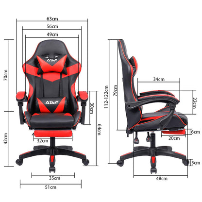 Office Chair, Gaming Chair, Gaming Chair, Ergonomic Gamer Chair with Footrest, Headrest,Lumbar Cushion, Padded Gaming Chair, Swivel Chair