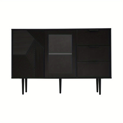 Kast – Opbergkast – Ladekast – Dressoir – Vloerkast – Modern Design – Duurzaam Spaanplaat & Hout – 2 Lades & Open Planken