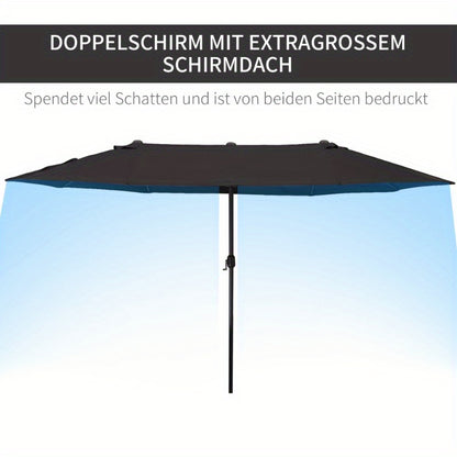 Parasol – Buitenscherm – Zonnescherm – Tuinparasol – Terrasparasol – Ovaal 460x270 cm – Water- en Windbestendig Doek