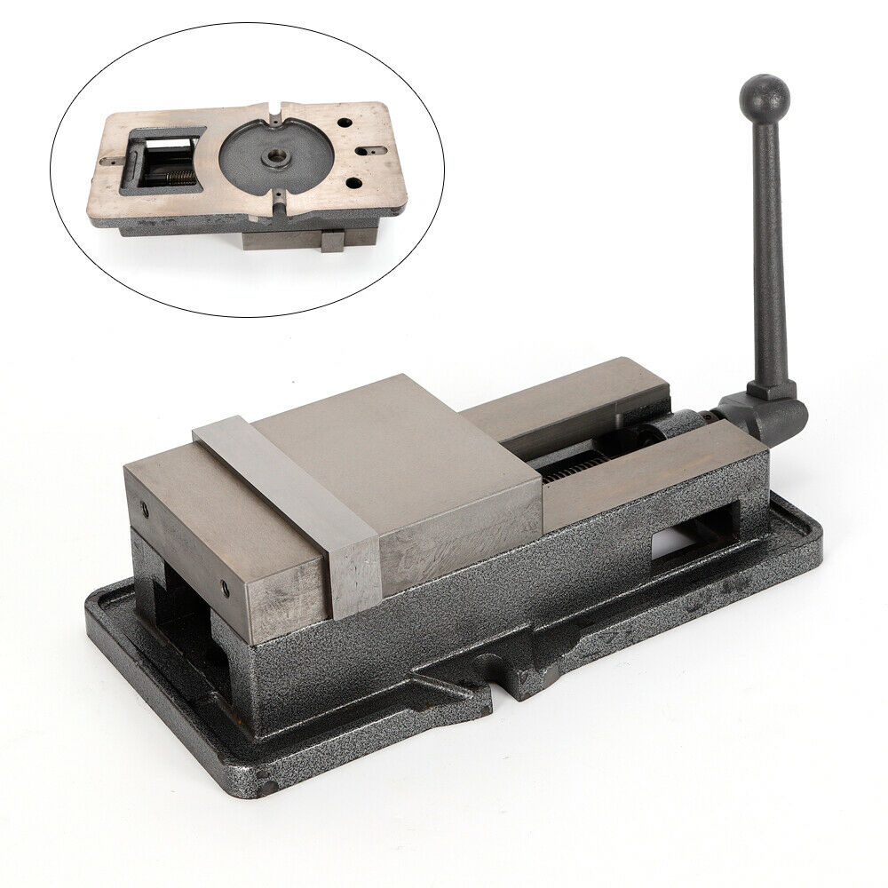 6-Inch Heavy-Duty Fixed Vise with Manual T-Handle - Industrial Clamping Vice with Precision Ground Jaws (0.01cm Accuracy), Powerful Clamping Force, Sturdy Base & Stable Construction for Workshop, Machinery, Fitting, Sawing, F
