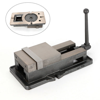 6-Inch Heavy-Duty Fixed Vise with Manual T-Handle - Industrial Clamping Vice with Precision Ground Jaws (0.01cm Accuracy), Powerful Clamping Force, Sturdy Base & Stable Construction for Workshop, Machinery, Fitting, Sawing, F