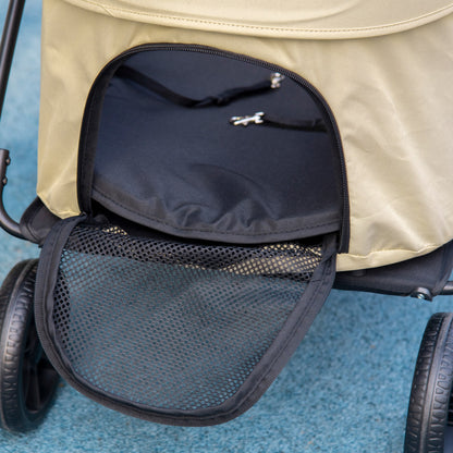 Dierwagen Hondenwagen Kattenwagen Huisdierwagen Wandelwagen – 2-In-1 Opvouwbaar – Veiligheidstuigje En Lichtgewicht Stalen Frame – Geschikt Tot 10 Kg – Afmetingen 81x68x98,5 Cm