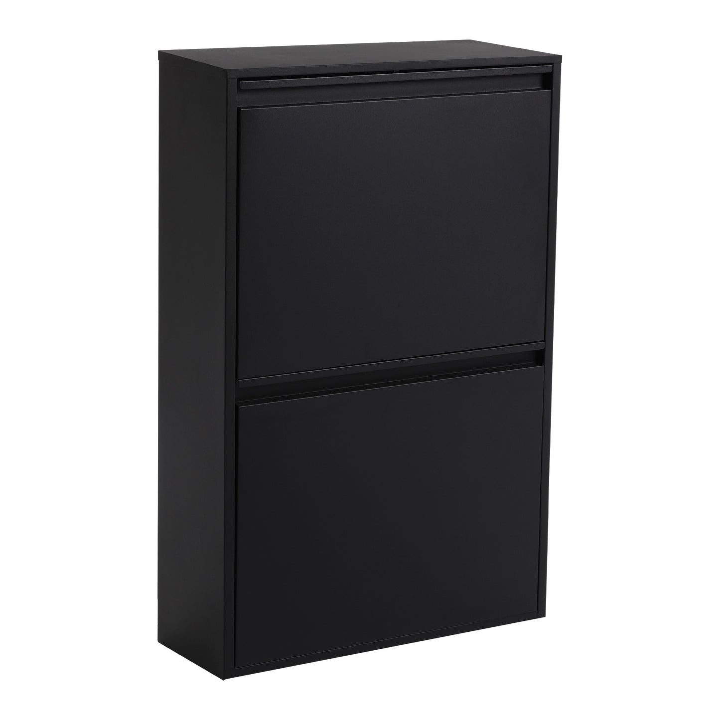 4x15L Kitchen Trash Can | Black, Sorting Trash Bin, Rubbish Storage Cabinet, Carbon Steel, Rectangle Shape, NaMaSyo Brand