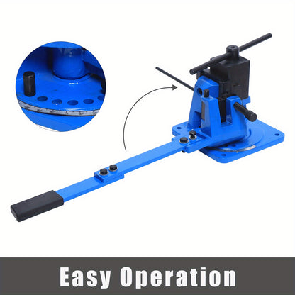 Heavy-Duty Manual Tube Bender with Adjustable 0-180° Bending Angle, 1/4"-1" Pipe Capacity & 4-Position Clamping System - Heavy-Duty Steel Construction, Ergonomic Lever Mechanism for Precision Pipe Bending (No Folding) - Idea