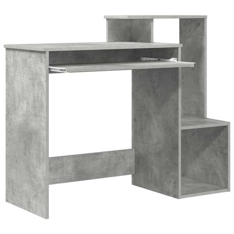 Modern Bureau – Werkplek Meubel – Schrijfdesk – Studiebureau – Thuiswerkplek – Ruim Werkblad 106x40 cm – Stevige Duurzame Constructie – Grijs