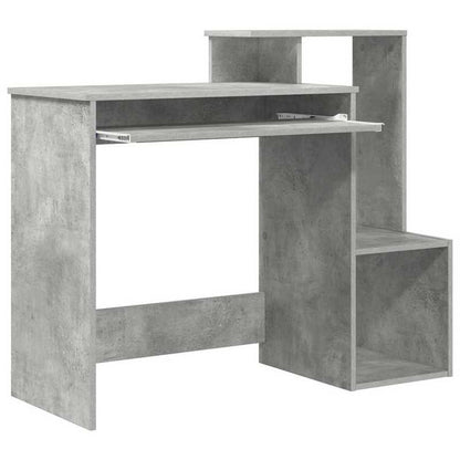 Modern Bureau – Werkplek Meubel – Schrijfdesk – Studiebureau – Thuiswerkplek – Ruim Werkblad 106x40 cm – Stevige Duurzame Constructie – Grijs