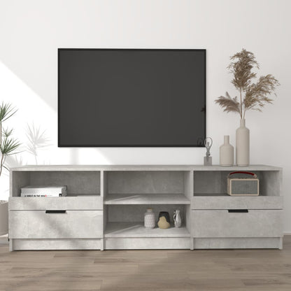 TV Cabinet Concrete Grey 150x33.5x45 cm Engineered Wood TV Stand Entertainment Center with Storage, Media Television Table for Living Room Bedroom