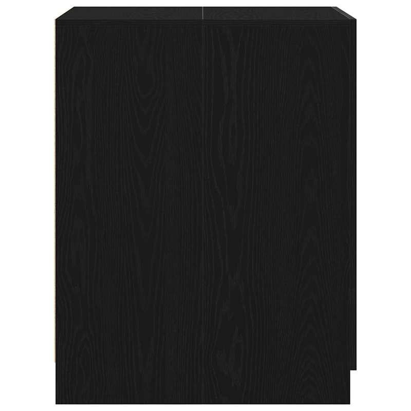 Wasmachinekast – Wasmachinecabinet – Wasmachine Organizer – Wasmachine Meubel – Waskast – Zwart Eikenhout – Grote Opbergruimte – Robuuste Houten Constructie – Past Voor Voorlader – 70,5x71,5x91,5 cm – Eenvoudige Montage