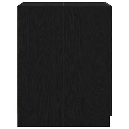 Wasmachinekast – Wasmachinecabinet – Wasmachine Organizer – Wasmachine Meubel – Waskast – Zwart Eikenhout – Grote Opbergruimte – Robuuste Houten Constructie – Past Voor Voorlader – 70,5x71,5x91,5 cm – Eenvoudige Montage