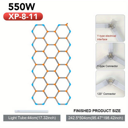 LED Hexagon Lamp – LED Lichtbuis – Garageverlichting – Werkplaatslamp – Industrieel Plafondlamp – Superhelder 6500K – Energiezuinig 85-265V