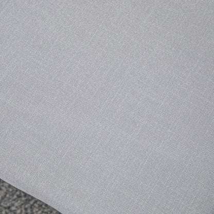 Voetenbank – Poef – Voetsteun – Voetkruk – Hocker – Scandi-Design – Grijze Bekleding – Houten Pootjes – 68x38x42 cm – Comfortabel & Duurzaam