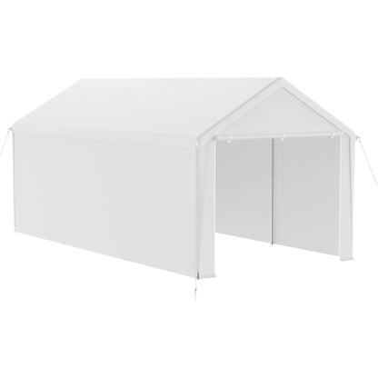 Opvouwbare Carport – Tuinpartytent – Garage Tent – Schaduwdoek – Overkapping – Met Zijwanden – Ventilatieopeningen – 3x6 Meter – Stevig Metalen Frame