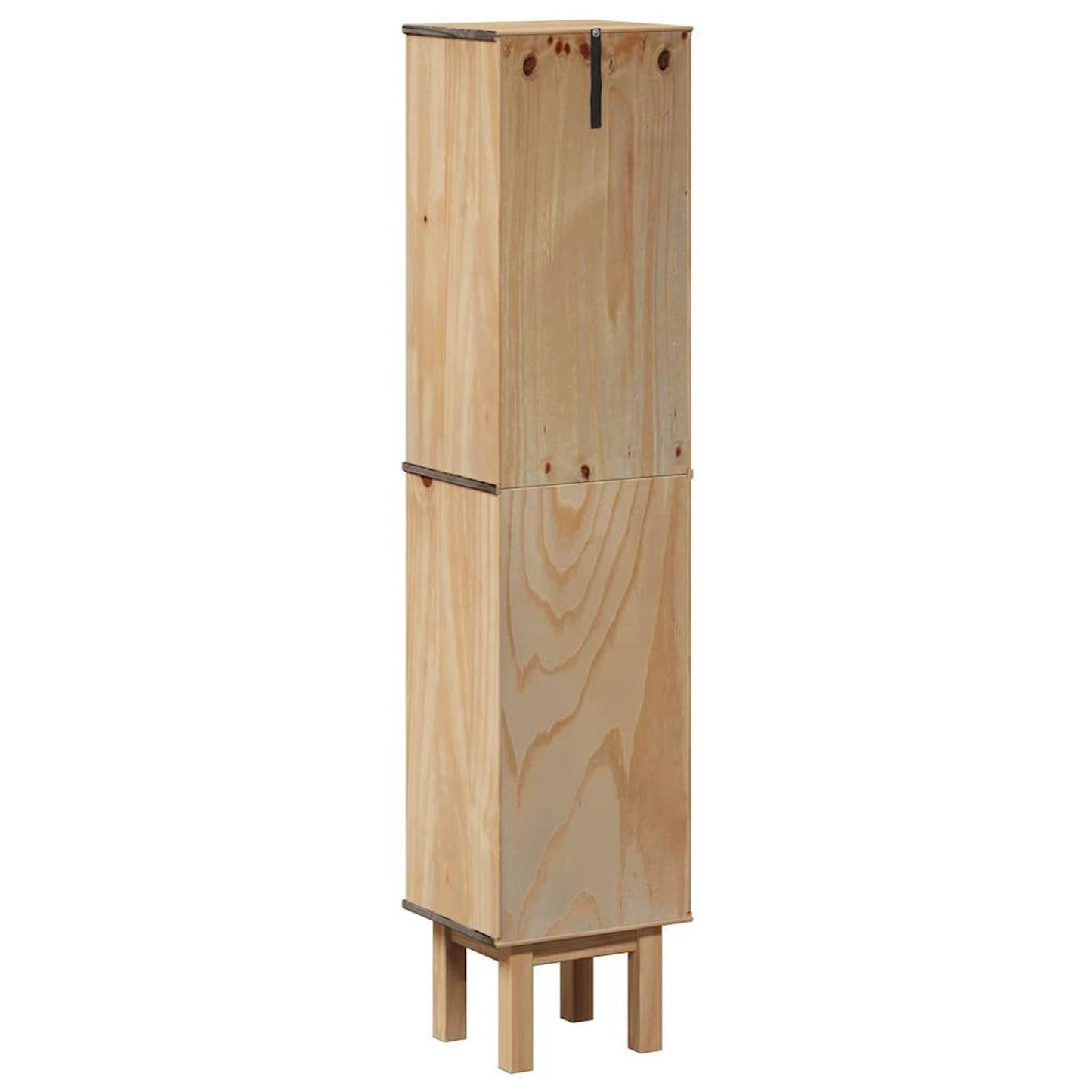 Badkamerkast – Kolomkast – Opbergkast – Wastafelonderkast – Badkamermeubel – Massief Dennehout – Compact 35x30x159 cm
