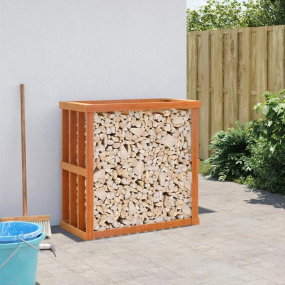 Houtopslag – Brandhout Rek – Haardhout Opbergkast – Buiten Houtrek – Houtberging – Massief Hout – Afdekking Tegen Regen – 109x52x106 cm