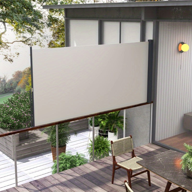 Zonnescherm – Zijscherm – Uitbreidbaar Scherm – Buitenprivacy – Zonwering – 300x140 cm – UV Bescherming – Windbestendig Metaal