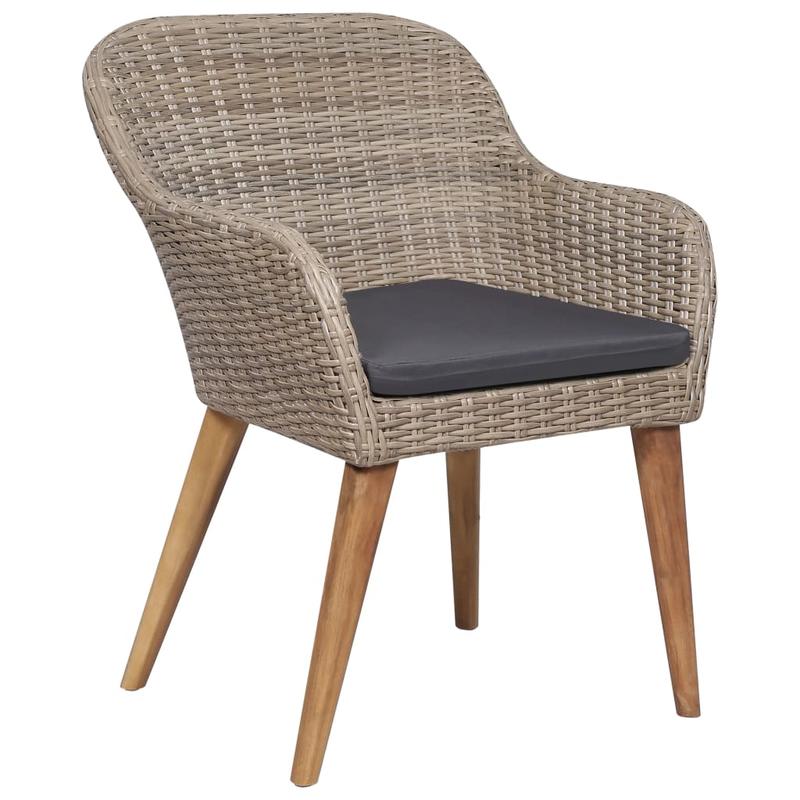 Buitenstoelen – Tuinstoelen – Terrasstoelen – Balkonstoelen – Gevlochten Resin – Weerbestendig – Metalen Frame