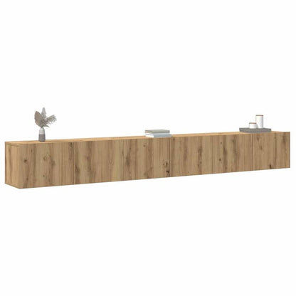 Tv-meubel – TV Kast – Televisiemeubel – TV Meubelset – Wandmeubel – 3-delige set – Artisan Eiken – Wandmontage & Ruimtebesparend Design