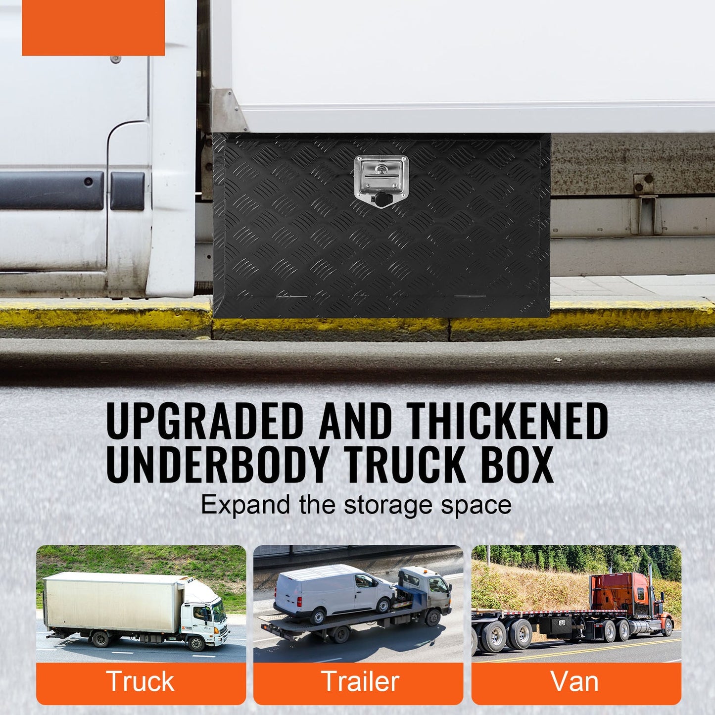 Gereedschapskist – Gereedschapskoffer – Toolbox – Opbergkist – Onderwagen – Aluminium – 91,4x43,2x45,7 cm – Waterdicht & Vergrendelbaar