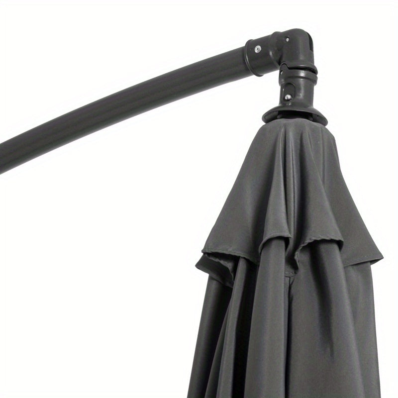 Buitenparasol – Tuinparasol – Zonnescherm – Parasoldoek – Grijs – Stalen Frame – Polyester Doek – 2,95x2,45 Meter