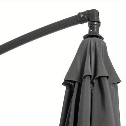 Buitenparasol – Tuinparasol – Zonnescherm – Parasoldoek – Grijs – Stalen Frame – Polyester Doek – 2,95x2,45 Meter
