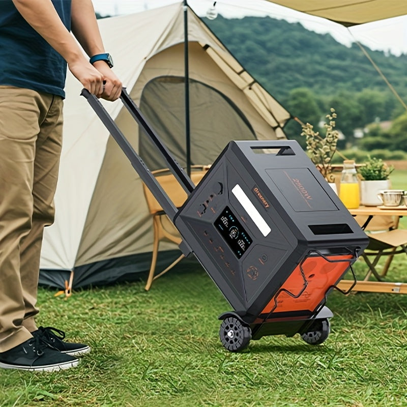 Zonne-energie Accu – Draagbare Powerstation – Mobiele Generator – Solar Batterij – Outdoor Accu – 2500W Vermogen – 2304Wh Capaciteit – Inklapbaar 400W Zonnepaneel – Stabiliteit & Draagbaarheid