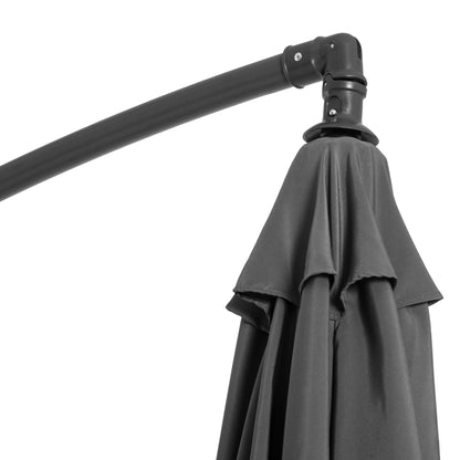 Zonneparasol – Parasol – Terrasparasol – Tuinparasol – Schaduwparasol – Weerbestendig – Handmatige Kurk – 2,95 m Diameter – Polyester Doek & Stalen Frame – Zwart