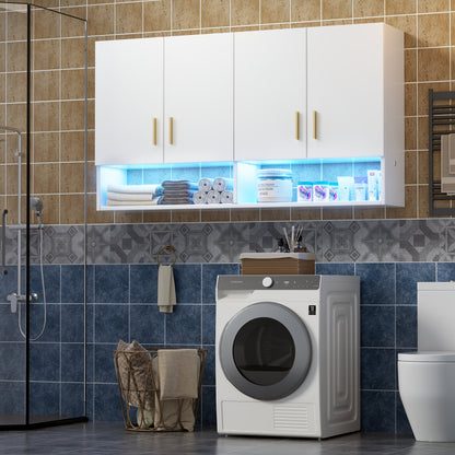 Wandkast – Keukenkast – Opbergkast – Badkamerkast – Bijkeukenkast – Wit – 3 Planken & 2 Deuren – Compact & Vochtbestendig