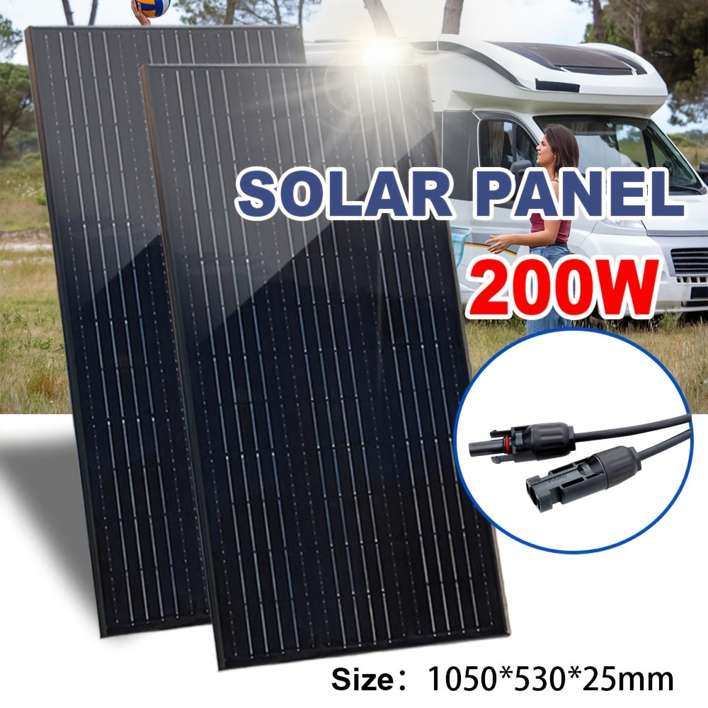 Zonnepaneel – Solar Panel – Zonnecellen – Zonne-energie – Solar Module – 200W – 12V – Monokristallijn – Compact & Weerbestendig