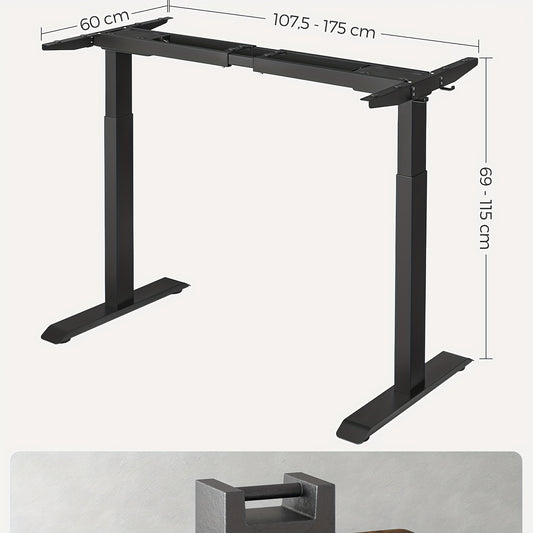 Dubbele Motor Tischframe – Verstelbaar Bureau Onderstel – Elektrisch Hoogte Verstelbaar – Zit Sta Bureau Frame – Staal Zwart – Draagkracht 100 kg – Stil en Krachtig
