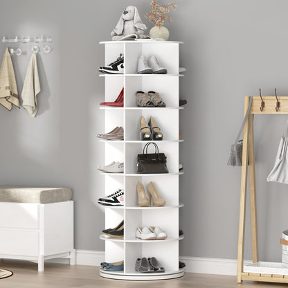 360 graden draaibaar schoenenrek – schoenenkast – schoenenopberger – schoenenhouder – schoenenrek wit – ruimtebesparend ontwerp – stevig MDF en metalen frame