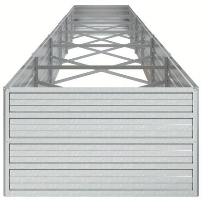 Verhoogd Plantenbed – Moestuinbak – Kruidenbak – Bloembak – Tuinbak – Verzinkt Staal – Weerbestendig – 600x80x45 cm – Comfortabel Rechtop Tuinieren