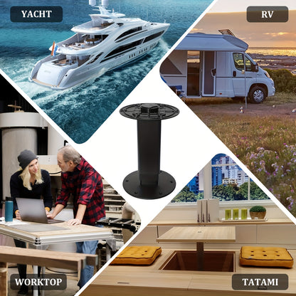 Verstelbare Tafelpoten – Tafelpoot Verstelbaar – Tafelzuil – Tafelonderstel – Pneumatische Lift – Hoogte 33-73 cm – Draagkracht 81,65 kg – Aluminium & ABS – Ruimtebesparend Design