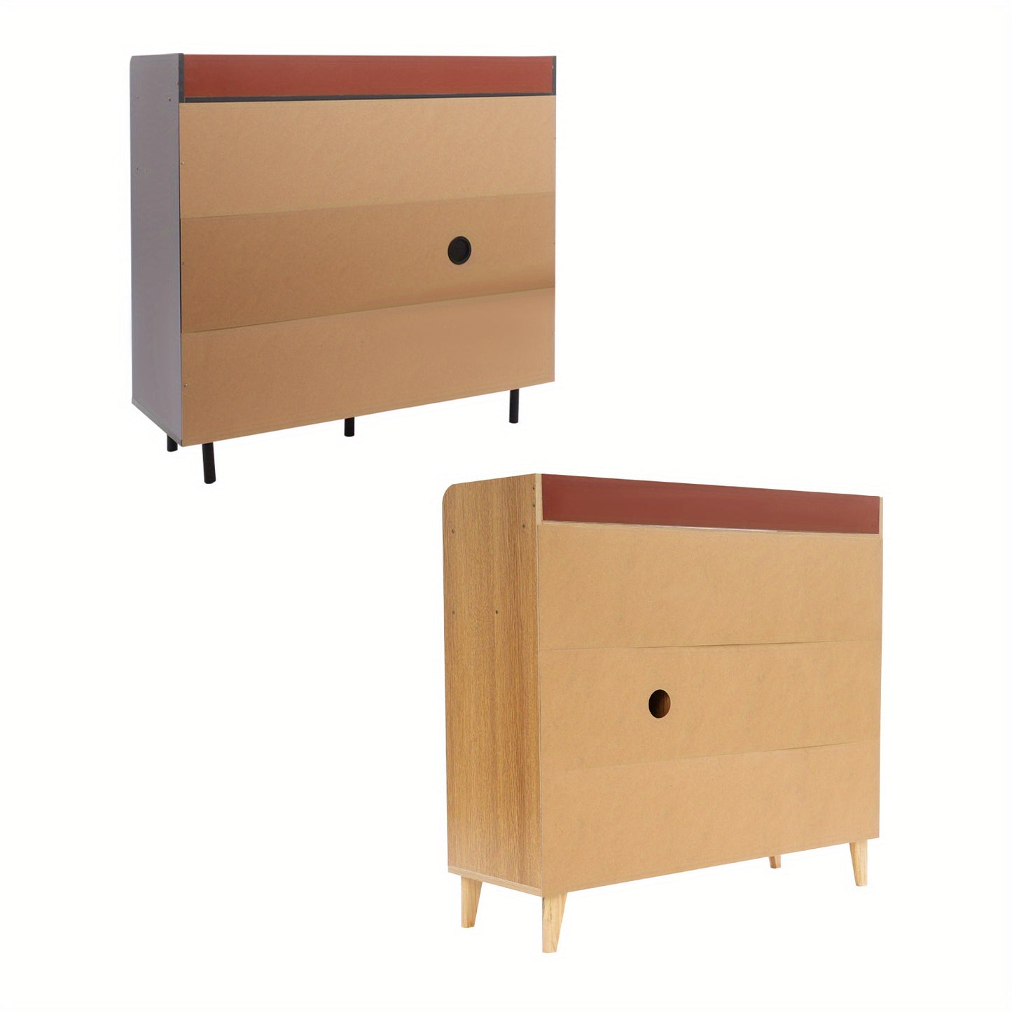 Keukenkast – Opbergkast – Voorraadkast – Kastje – Organiser – Vrijstaande Kast – Verstelbare Planken – Draagvermogen 60 kg – Wit met Houtkleurige Afwerking