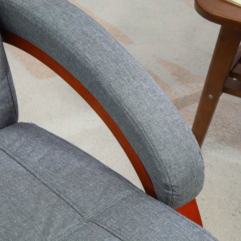 Loungestoel – Opvouwbare Tuinstoel – Strandstoel – Campingstoel – Balkonstoel – Verstelbare Draaibare Rugleuning – Roestvrij Stalen Frame – Ademend Linnen Bekleding – Draagvermogen 140 kg