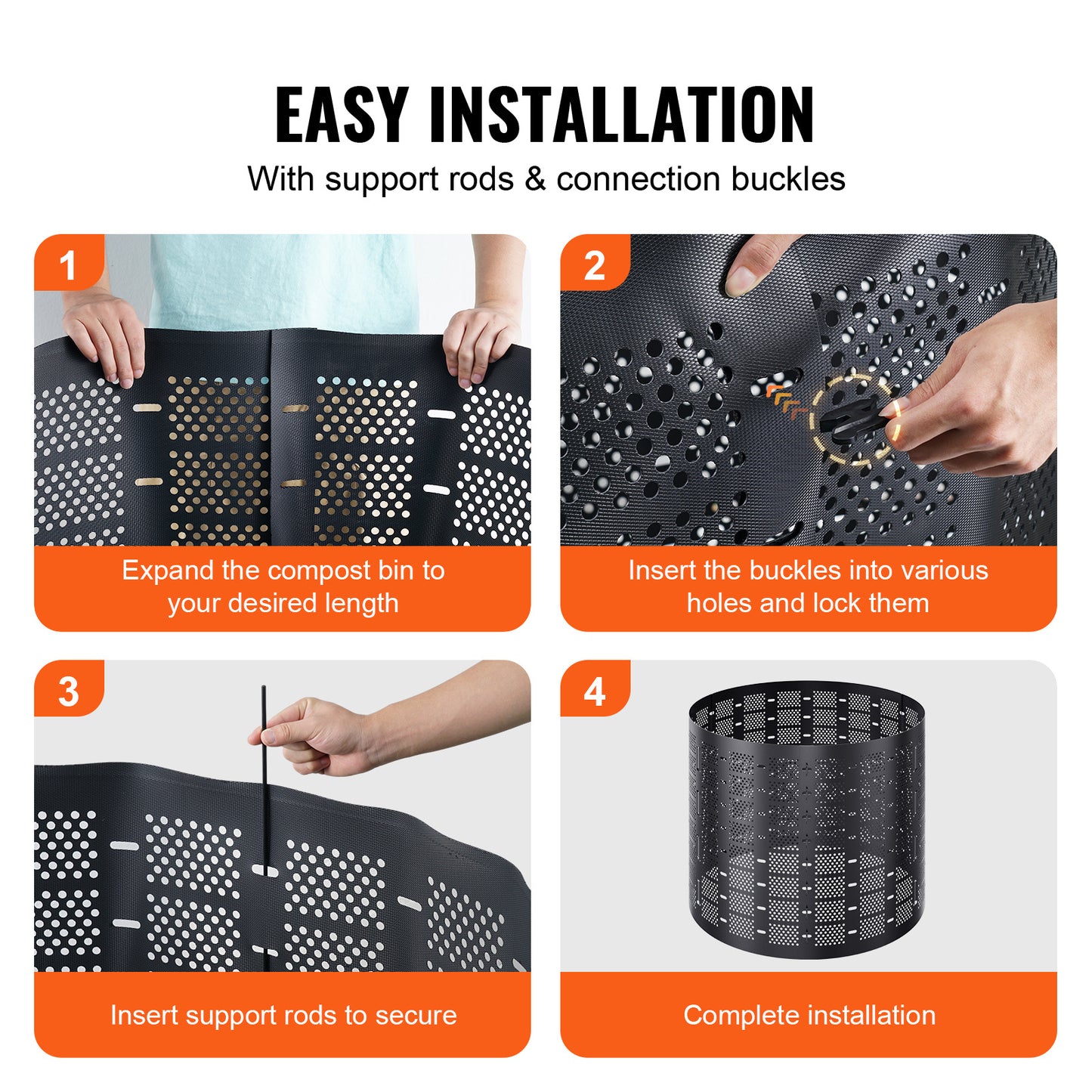 Compostbak – Compostvat – Composter – Compostton – Tuincomposter – 1000 Liter Capaciteit – Duurzaam HDPE Kunststof