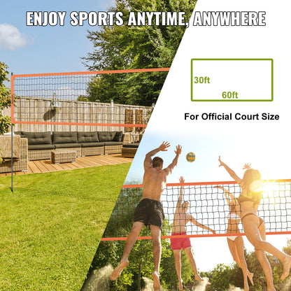 volleybalnet – sportnet – badmintonnet – beachvolleybalnet – draagbaar volleybalnet – verstelbare hoogte – duurzame aluminium palen