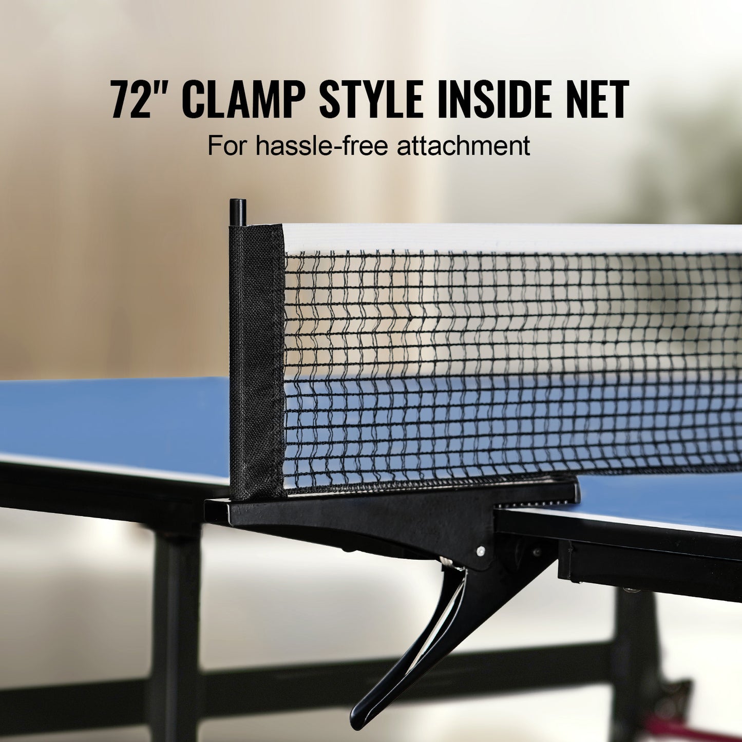 Pingpongtafel – Tafeltennistafel – Opvouwbare Tafel – Indoor Tafeltennis – Speeltafel – 12mm MDF Met UV-Coating – Verstelbare Poten Met Wieltjes