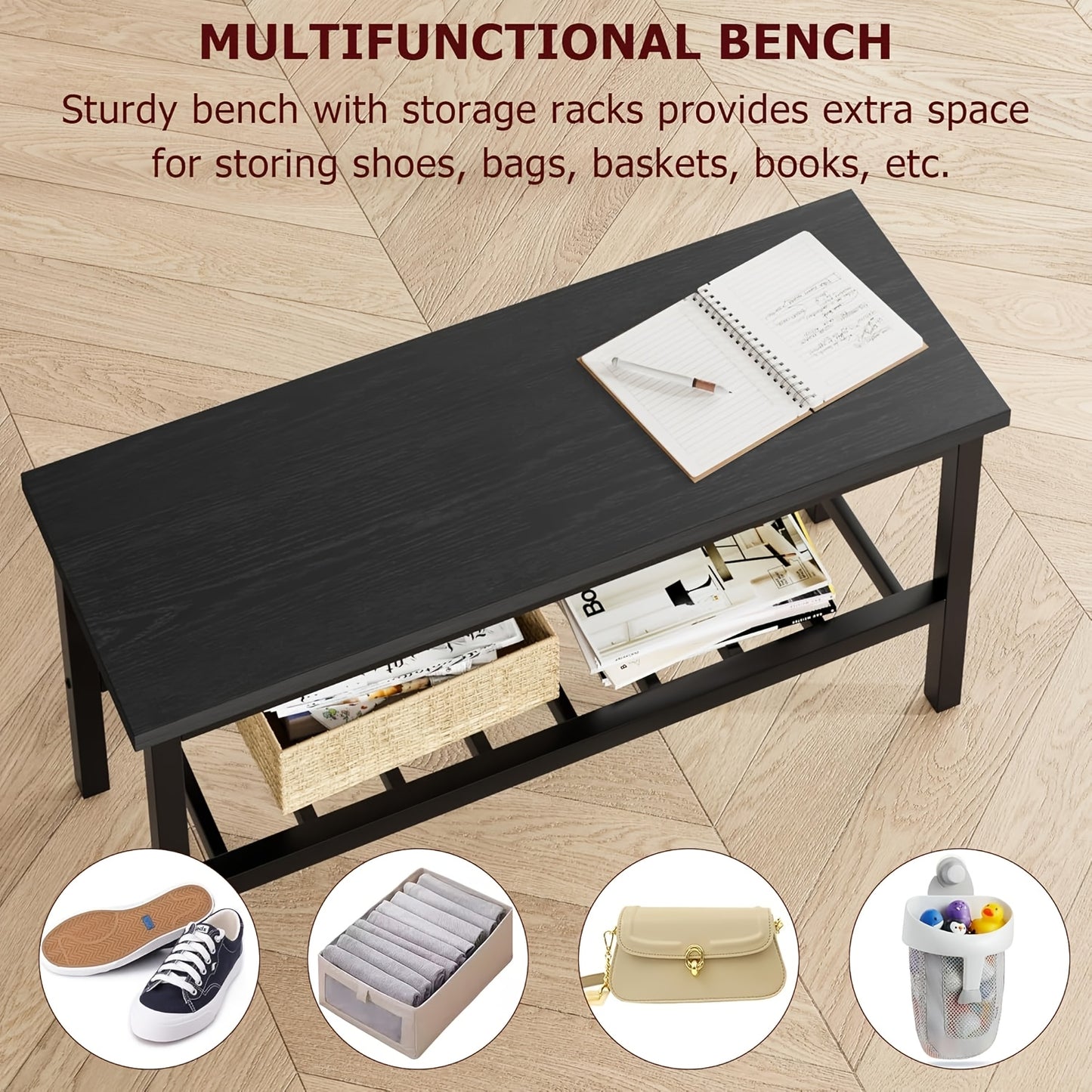 Eettafelset 4 Personen – Eettafel Met Stoelen – Dinerset – Keukentafelset – Zitgroep – Modern Zwart Metaal Frame – Inclusief Opbergrek – Compact Voor Kleine Ruimtes