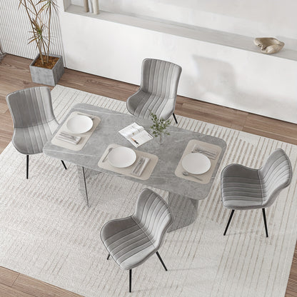 Eetkamerstoelen – Stoelen – Dining Stoelen – Zetels – Design Stoelen – Set van 2 Lichtgrijze Eetkamerstoelen – Ergonomisch Ontwerp – Memory Foam Zitting