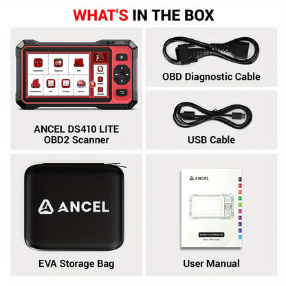 OBD2 Scanner – Autodiagnose Scanner – Foutcode Lezer – Diagnoseapparaat – Auto Scanner – 4 Systemen Diagnose Motor ABS Airbag – 7 Resetfuncties Inclusief Olie Rem Batterij