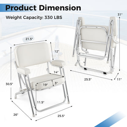 Opvouwbare Ligstoel – Strandstoel – Tuinstoel – Campingstoel – Bootstoel – Aluminium Frame – Comfortabel Schuimkussen & Gewatteerde Armleuningen